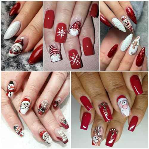 8 Sheets 3D Snowflake Nail Art Stickers Winter Christmas Nail Decals Snowflakes Stickers for Nails Xmas Winter White Snow Sparkly Nail Design Holiday Christmas New Year Nail Decoration for Women Girls