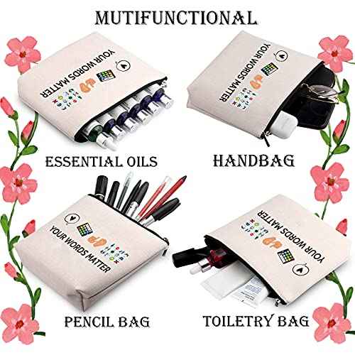 WCGXKO Speech Therapist Gift Your Words Matter Speech Therapy Student Graduation Zipper Pouch Makeup Bag (Your Words Matter)