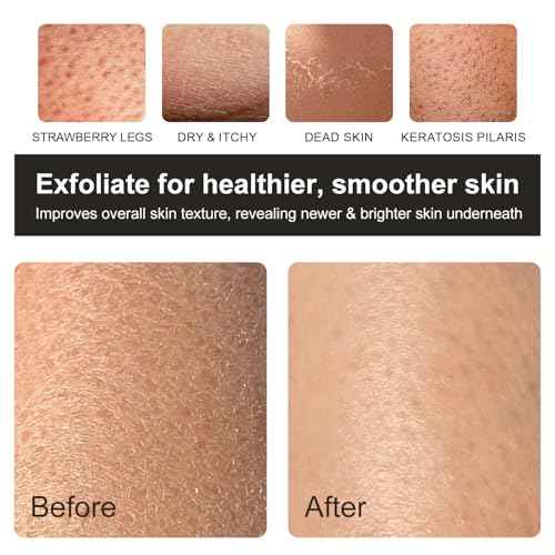 Korean Exfoliating Mitt, Exfoliating Gloves, Exfoliating Body Scrubber, Viscose Fiber Body Scrub Gloves, Dead Skin Remover for Smoother Skin, Self-Tan Prep and Removal, 3 Pack