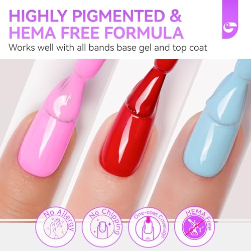 gelike ec Pro Gel Polish for Salon: 36 Colors Set HEMA-FREE Highly Pigmented Formula Manicure Nail Art Design for Professional Manicurist Nail Polish 16ml BIG Bottles