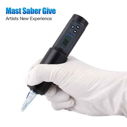 Mast Saber Cordless Tattoo Machine Rotary Pen with Replacement Grips