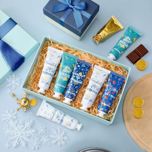 32 Pcs Hanukkah Hand Cream Gifts Set Hand Lotion Travel Proper Size Bulk for Women Hanukkah Mini Cremas Para Manos for Moisturizer Cream for Chanukah Advent Party Gifts
