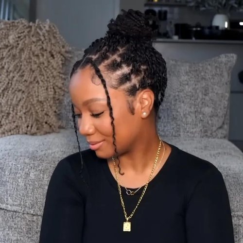 ARUKIHAIR Human Hair Springy Twist Hair Extensions 100% Human Hair Springy Afro Twist Hair Extensions Natural Color 20 Inch 100g