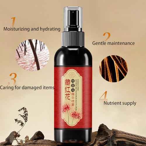 Saffron Hair Blackening Spray, Saffron Black Hair Spray, Essence Spray Saffron And Polygonum Multiflorum, Nourishing Hair, Moisturizing, For Men And Women (3PCS)