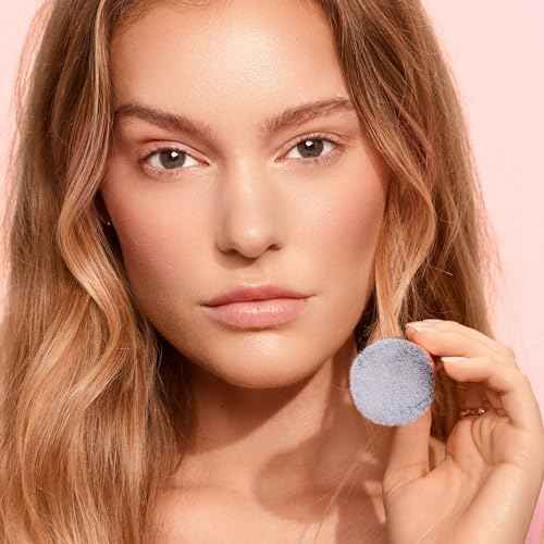 Real Techniques Glow Round Base Makeup Brush, For Liquid & Cream Makeup, Flat Top Foundation Brush For Buffing & Blending Up Coverage, Dense, Synthetic Bristles, Vegan & Cruelty Free, 1 Count