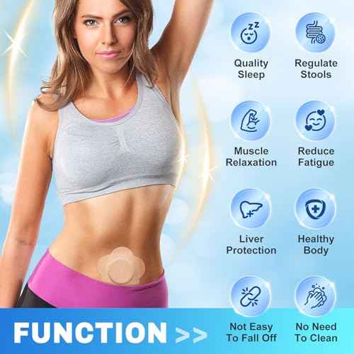 Castor Oil Patches, Castor Oil Pack Wraps Disposable Organic Cotton Self-Adhesive Pads for Belly Button, Anti Leakage Design, Breathable & Portable, No Wash -50pcs