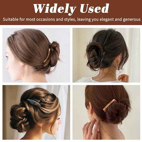 TaShow 24 PCS Hair Side Combs for Women Fine Thin Hair, 14 Teeth Decorative Hair Combs for Women Girls Bridal Wedding Veil,Wide, Black, Transparent, Light Coffee