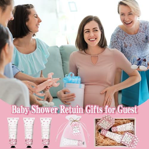 50 Pcs Pink Bow Gifts Hand Cream Bulk for Women,Girls Favors Gifts for Bachelorette Mini Travel Hand Lotion Bulk for Guest Wedding Bridal Engagement Baby Shower Thanksgiving Christmas Party Stuffers