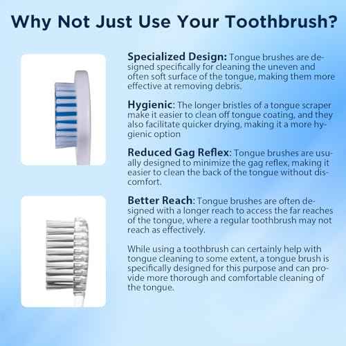 Tongue Brush (6 Pack), Tongue Cleaner for Adults & Kids, Oral Hygiene Essentials