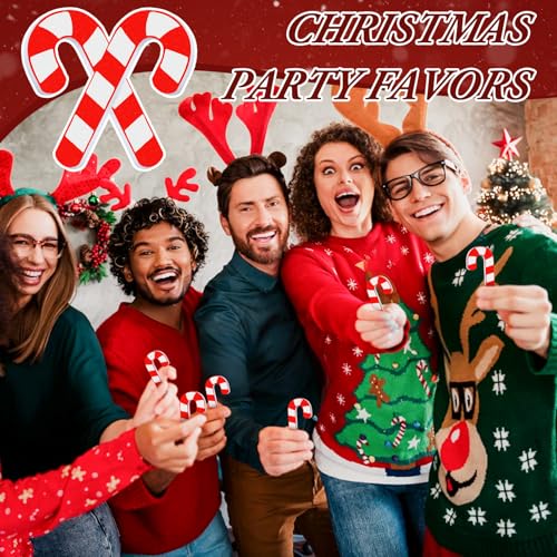 50 Pcs Christmas Nail Files Gifts Bulk for Women Mini Candy Canes Double Sided Nail File Emery Board Set Red and White Nails Boards Buffer for Natural Acrylic Nails Christmas Party Favors