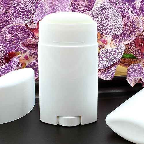 Cornucopia Brands 2.5oz Empty Deodorant Containers (8-Pack, 75ml); BPA-Free Plastic White Twist-Up Refillable Tubes for DIY Deodorant, Aromatherapy, Balm, Etc.