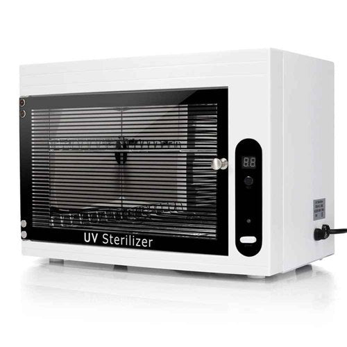 QUTUNI 8L UV Cleaning Cabinet, High Capacity Nail Tool Cleaning Machine with Timer for Bottle Manicure Spa Barber Tool Equipment Cleaning