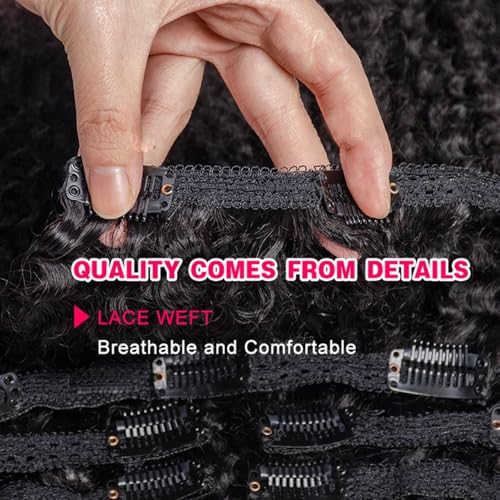 Burmese Curly Clip in Hair Extensions Human Hair 3C4A Lace Clip in Human Hair Extensions 2 Pack 240g 14pcs Spirally Curly Classic Clips Ins Real Human Hair Extension Full Head For Black Women 12 Inch