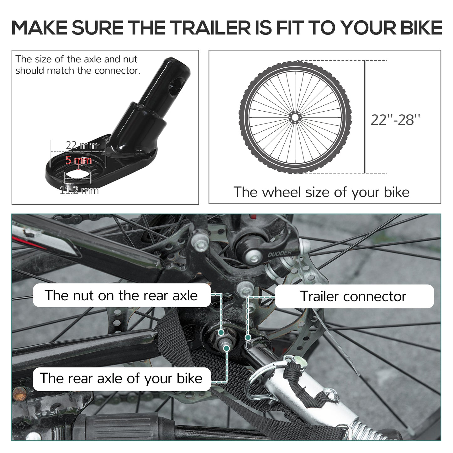 Bicycle Cargo Trailer with Suspension and Triple Safety Features