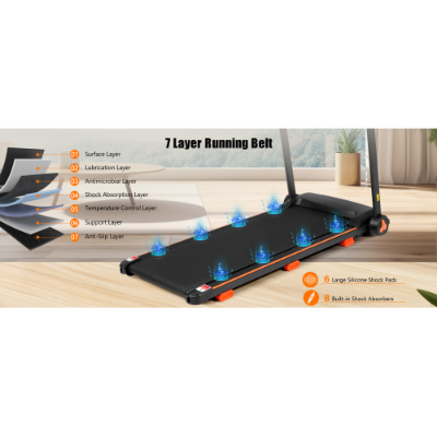 Folding Treadmill for Home - 2.5HP, Bluetooth Speaker, 300lbs Capacity