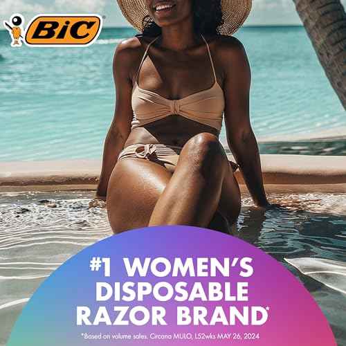 BIC Soleil 3 Scented Women¡¯s Disposable Razor, 3 Blades with a Moisture Strip For a Silky Shave, Assorted, 4 Piece Razor Set