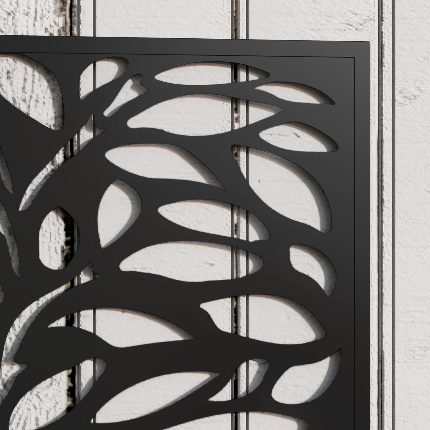 Metal Garden Bed with Trellis for Climbing Plants - Freestanding or Wall Mountable, Black, 960x680x65 mm