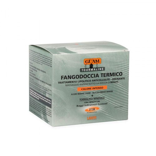 Guam Seaweed & Tourmaline Thermal Mud Anticellulite Remover | 3-minute Shower Body Mask for Cellulite Removal | Hot Infrared FIR Anti Cellulite Treatment for Thighs and Legs, 1.1LB