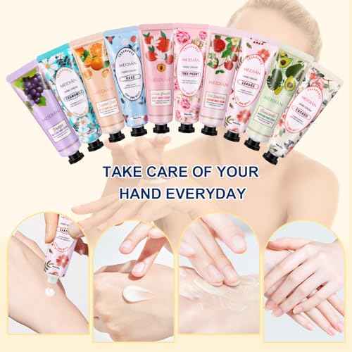 OFUN 20 Pack Hand Cream Gift Set for Women Mini Hand Care Lotion Travel Size for Dry Cracked Hand Plant Fragrance Hands Care Moisturizing Cream for Christmas Mother's Day Valentine's Day