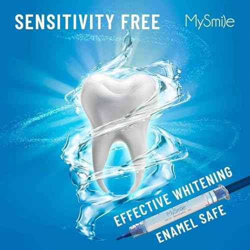 MySmile Teeth Whitening Kit with LED Light, 10 Min Non-Sensitive Fast Teeth Whitener with 3 Carbamide Peroxide Whitening Gel, Helps to Remove Stains from Coffee, Smoking, Wines, Soda, Food
