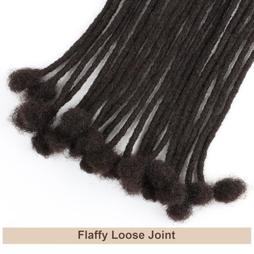 6 Inch 100 Strands loc Extensions Human Hair for Men/Women 0.6cm Thickness Human Hair Dreadlock Extensions Can Be Dyed and Bleached Soft Dreadlocks