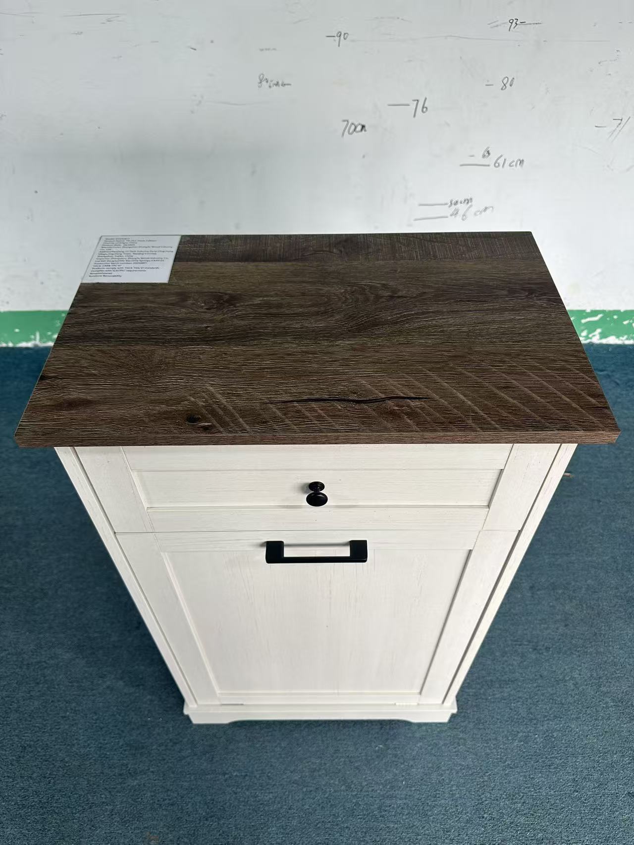 10 Gallon Tilt-Out Trash Cabinet - Antique White