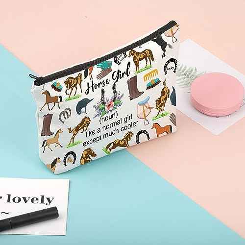 FUSTMW Horses Gifts for Girls Horse Makeup Bag Horse Girl Gifts for Horse Lovers Equestrian Cosmetic Bag Horse Riding Gifts (horse bag)