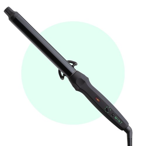 MINT Professional Clamp-Free Curling Wand 1 Inch for Long Hair | Extra Long Curl Wand w 4-Heater Ionic Ceramic Tourmaline Barrel | Best Curling Wands | Adjustable 230-430°F | Worldwide Dual Voltage
