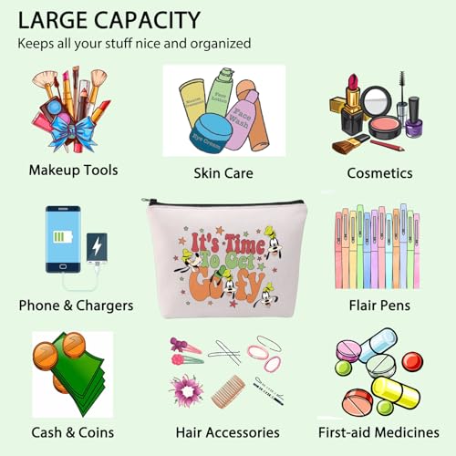 FOTAP Cartoons Dog Gift It's Time To Get G Makeup Bag Dog Cartoon Fan Cosmetic Bag Merchandise Cartoon Movies Gift (Get Goo)