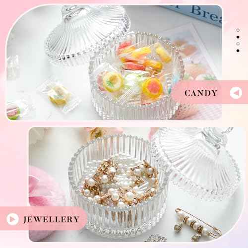 Tioncy 3 Pcs Large Body Powder Puff and Container Powder Container with Puff Crystal Case Soft Washable Reusable Velour Face Body Glitter Wet Dry Makeup(Simple,Clear)