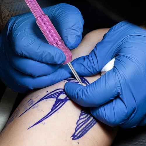 20pcs Tattoo Pen Tattoo Stencil Pen Outline Supply Comes with a Pen Shell (Purple)