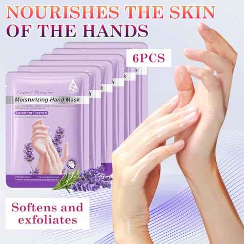 6 Pairs Hand Masks Moisturizing Gloves, Hydrating Hand Mask Moisturizer Gloves Care for Dry Cracked Hands, Smooth Long Lasting Soft Firming Hand Mask Gift Set for Men Women£¨A