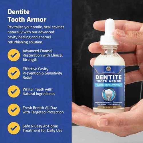 Original Dentite Tooth Armor Liquid | Clinically Strengthen Enamel with Remineralization Drops | at-Home Tooth Enamel Repair | Stronger Teeth | Hydroxyapatite | 60 ml