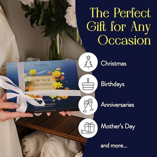 Gifts for Women, Aromatherapy Shower Steamers ? 12-Pack Self Care & Spa Birthday Gifts for Women, Relaxation & Stress Relief, Bath Shower Bombs with Lavender & Eucalyptus Essential Oils