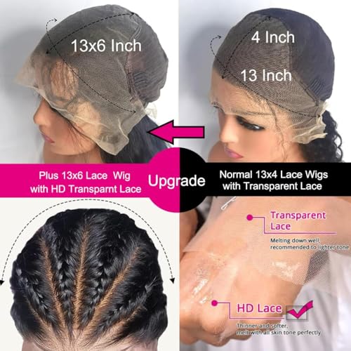 Body Wave Human Hair Wigs for Women Glueless HD Lace Front Wigs Human Hair Body Wave 180 Density Lace Frontal Wigs Human Hair Pre Plucked Body Wave 13x6 Lace wig 24 Inch