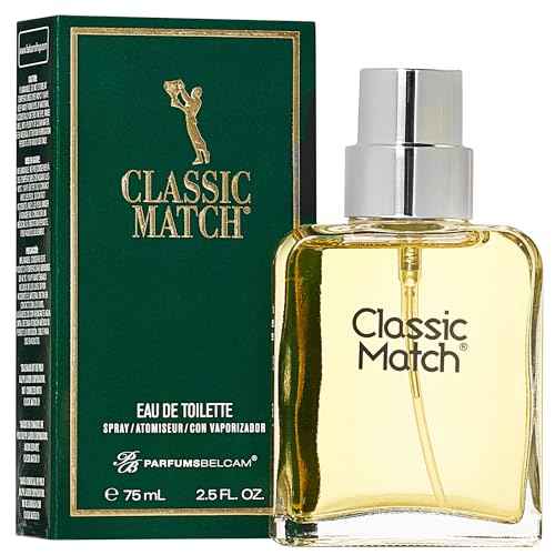 PB ParfumsBelcam Classic Match Green Eau De Toilette Spray for Men ? Fresh Chypre Cologne, Bergamot, Basil, Musk, Long-Lasting Masculine Fragrance, Signature Scent ? 2.5 Fl Oz