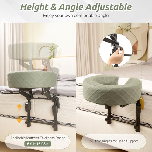 Massage Headrest for Bed, Adjustable Massage Face Cradle at Home, Portable Massage Table Kit for Sleeping Mattress, Face Down Pillow After Eye Surgery