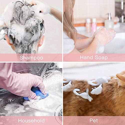 Tekson Foam Pump Bottle (Pink), Empty Travel Size Foam Dispenser Pump for Soap Shampoo, Lash Cleanser(60ml, 3PCS)