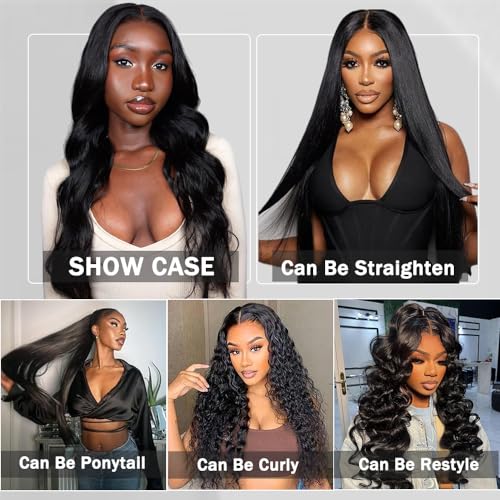 Body Wave Bundles Human Hair 16 18 20 Inch 12A 100% Brazilian Human Hair Bundles Black 3 Bundles