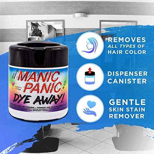 MANIC PANIC Dye Away Hair Dye Remover Wipes - Ammonia-Free Hair Color Remover Wipes for Adults - Removes Semi-Permanent & Permanent Color from Skin - Vegan & Cruelty-Free (50 Count)