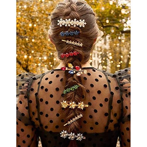 4PCS Christmas Bow Hair Clips for Women Girls Xmas Bow Hairpin Festive Hair Bows Alligator Clips Gifts (Style B)