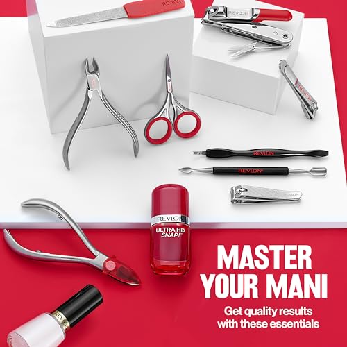 Revlon Expert Dual-Ended Nail Groomer, Stainless Steel Manicure Tool, Clean Under Fingernails and Lift Cuticles, 1 Count