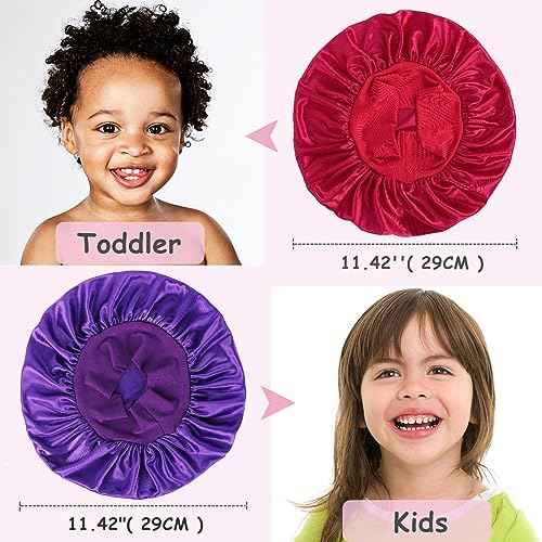 3 PCS Kids Bonnets for Girls,Silk Bonnet for Kid Sleeping,Toddler Bonnet for Boys and Girls