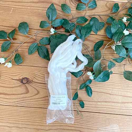 Japanese Organic Cotton Sliver 13 Feets 100% Organic Unbleached [Made in Japan] (1 Pack)