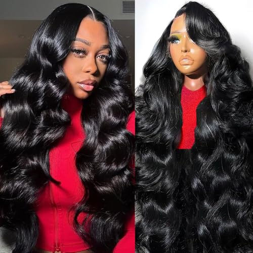 18 Inch Body Wave Lace Front Wigs Human Hair 200% Density 13x6 Lace Front Wigs Human Hair Glueless Frontal Wigs Human Hair Pre Plucked Baby Hair