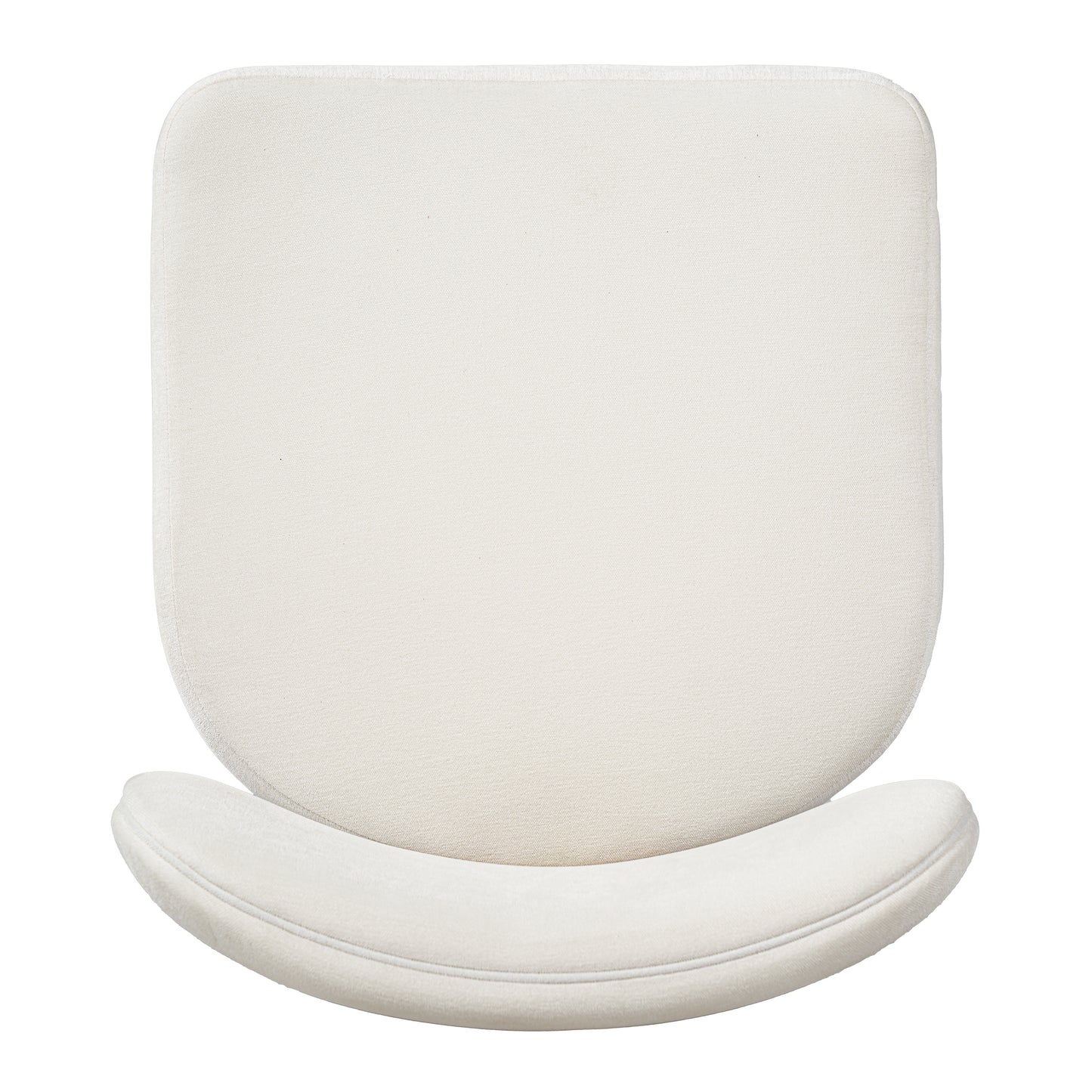 Modern Round Upholstered Dining Chair Set - Beige & Natural
