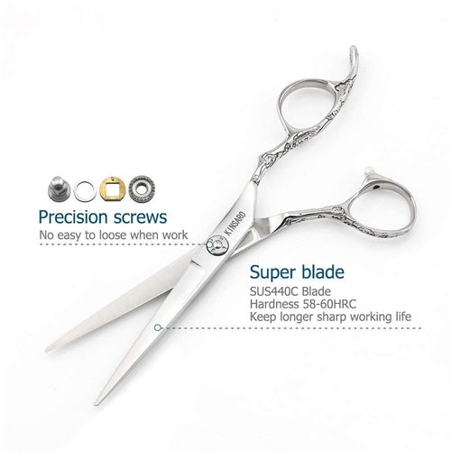 6 INCH Hair Cutting Scissors and 5.75 INCH Hair Thinning Scissors Barber Scissors Hairdressing Scissors Kinsaro