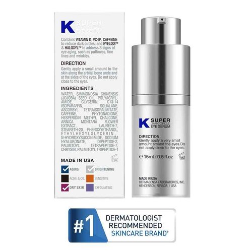 DS Dermasensa, Vitamin K Super Eye Cream, 0.5 Fl Oz.