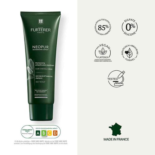 Rene Furterer NEOPUR Scalp Balancing Shampoo - For Dry Scalps Prone to Loose Dandruff - With Wild Ginger & Celery Seed - Dermatologist Tested - 5 fl. oz.