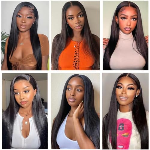 Human Hair Bundles Brazilian Straight Human Hair Bundles 100% Unprocessed Virgin Human Hair Straight Raw Quick Weave 3 Bundles 18 20 22inch Deals Natural Black